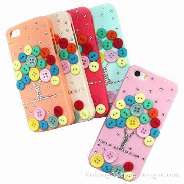 Phone Cover for iPhone 5S, Leather Color Buckle Tree, Various Colors are Available